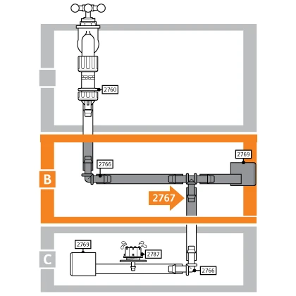 Hozelock Micro Irrigation T-Connector - 2767 - Image 2