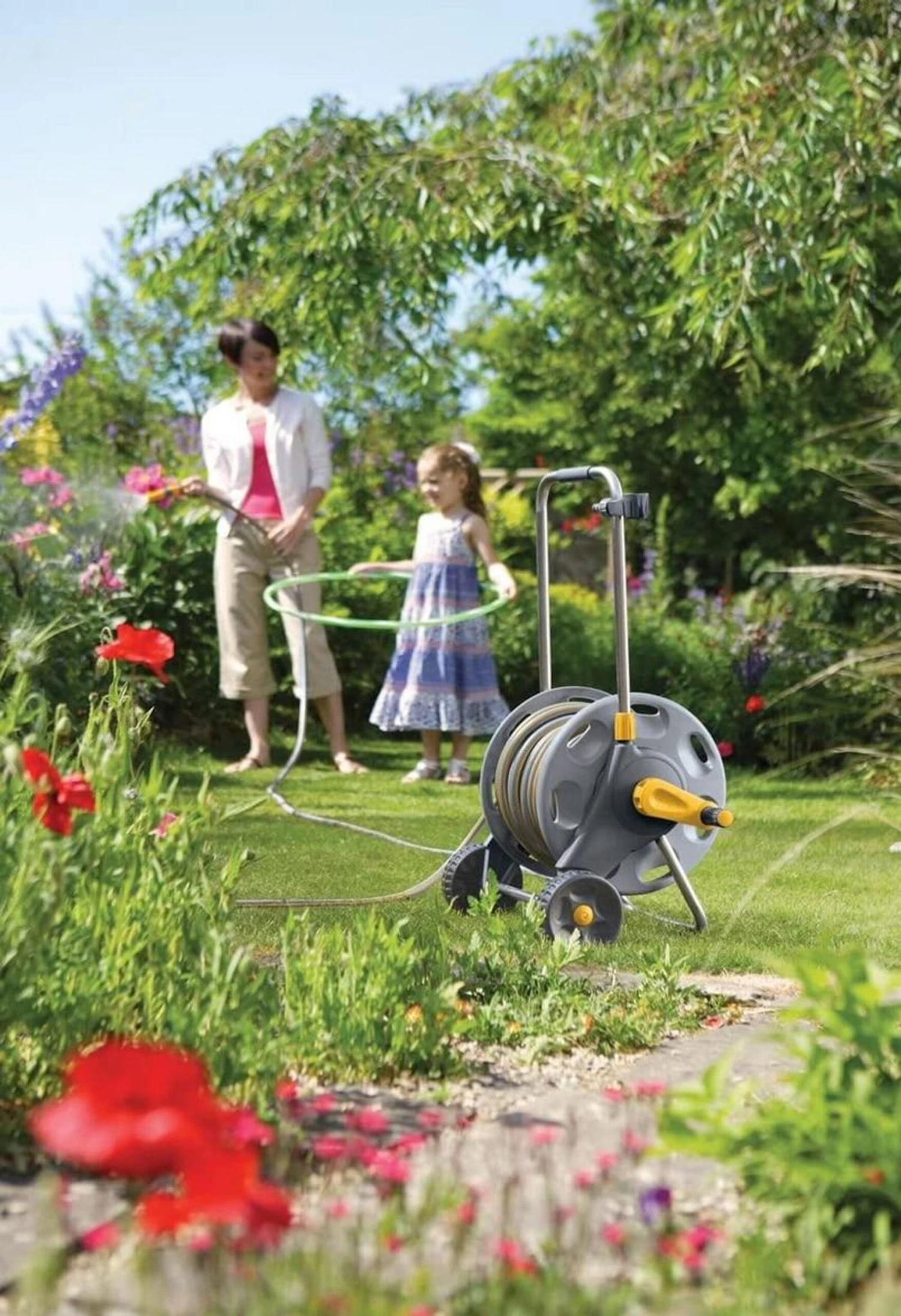 Hozelock 60m Assembled Hose Cart With 30m Hose 2434 - Image 2