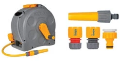Hozelock Compact 2in1 Reel With 25m Hose & Hozelock Connection Starter Set